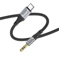 Аудіоадаптер Hoco UPA26 Cable Aux to Type-C 1m Black