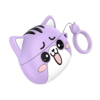 Бездротові Bluetooth навушники HOCO EW48 True wireless stereo headset Purple cat