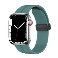 Ремінець Magnetic Silicone Strap Wrist Band для Apple Watch 38mm / 40mm / 41mm Pine green