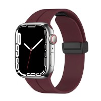 Ремінець Magnetic Silicone Strap Wrist Band для Apple Watch 38mm / 40mm / 41mm Red wine