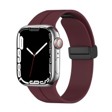 Ремінець Magnetic Silicone Strap Wrist Band для Apple Watch 42mm / 44mm / 45mm / 49mm Red wine