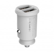 Автомобільний зарядний пристрій BASEUS Grain Mini 3.1A Dual USB Smart Car Charger Білий (CCALL-ML02)