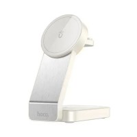 Бездротовий зарядний пристрій Magnetic Wireless Charger 3 in 1 Hoco CQ3 milky white