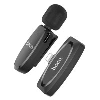 Бездротовий мікрофон Hoco L15 iPhone Lightning Wireless Digital Microphone Crystal lavalier Black