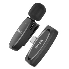Бездротовий мікрофон Hoco L15 Type-C Wireless Digital Microphone Crystal lavalier Black