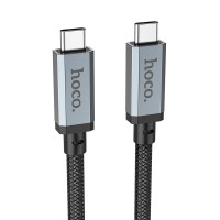 Кабель HOCO US05 USB4 HD high speed data cable Type-C to Type-C 100W 5A 2m Black