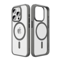 Чохол для iPhone 15 Pro Rock Guard Clear with magnetic Grey