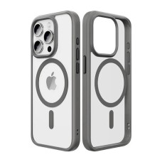 Чохол для iPhone 15 Pro Rock Guard Clear with magnetic Grey