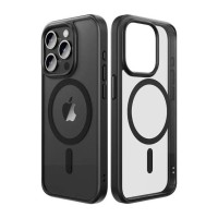 Чохол iPhone 15 Plus Rock Guard Clear with magnetic Black