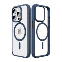Чохол iPhone 15 Rock Guard Clear with magnetic Blue