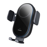 Автомобільний тримач із бездротовою зарядкою Baseus Light Chaser Wireless Charging Electric Car Mount 15W Black C40355900121-00