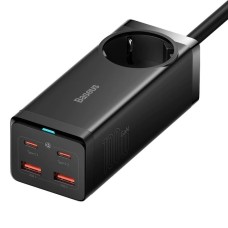 Мережевий зарядний пристрій Baseus GaN3 Pro Desktop Powerstrip AC+2U+2C 100W (Cable Type-C to Type-C 100W) Black PSZM000401