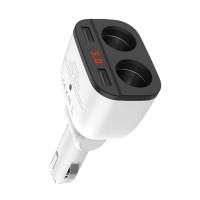 Автомобільний зарядний пристрій розгалужувач HOCO Z28 Power Ocean 3.1A White
