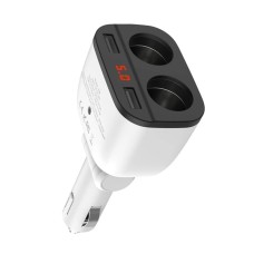 Автомобільний зарядний пристрій розгалужувач HOCO Z28 Power Ocean 3.1A White