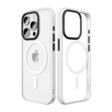 Чохол iPhone 15 Plus Rock Guard Clear with magnetic White