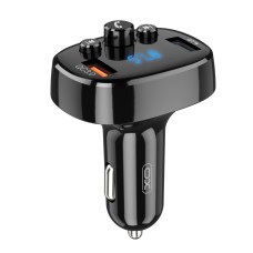 FM - трансмітер XO BCC03 2USB QC3.0 18W Black