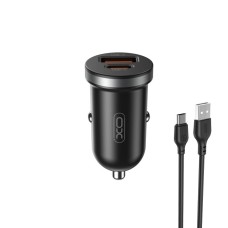 Автомобільний зарядний пристрій XO CC56 + Type-C 3A 30W Black