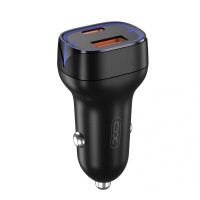 Автомобільний зарядний пристрій XO CC37 PD QC3.0 3A 20W Black