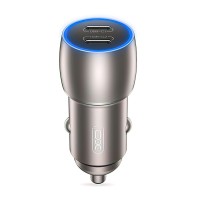 Автомобільний зарядний пристрій XO CC51 2xPD 40W Grey