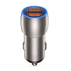 Автомобільний зарядний пристрій XO CC52 2USB QC3.0 36W Grey