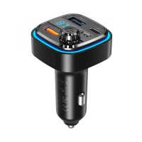 FM - трансмітер XO BCC08 Car Charger with Ambient Light PD 2USB 3.1A black