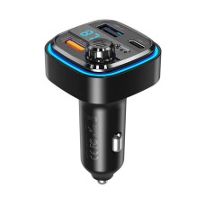 FM - трансмітер XO BCC08 Car Charger with Ambient Light PD 2USB 3.1A black