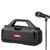 Портативна колонка Bluetooth XO F32 portable LED display bluetooth speaker with microphone Чорна