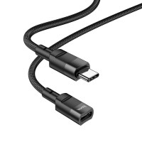 USB-C Подовжувач перехідник Hoco U107 Type-C to Type-C extension cable usb 2.0 / 1,2m Black