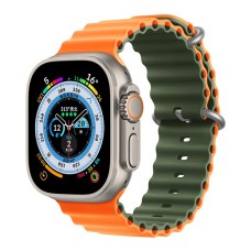 Ремінець для Apple Watch 42/44/45/49 mm Ocean Band Orange green