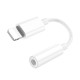 Кабель перехідник Adapter Lightning To 3.5mm Hoco LS34 White