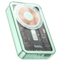 Повербанк портативний акумулятор Power Bank Hoco Q14A MagSafe Ice Crystal PD 20W 10000 mAh Blue