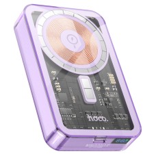 Повербанк портативний акумулятор Power Bank Hoco Q14A MagSafe Ice Crystal magnetic PD 20W 10000 mAh Purple