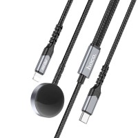 Зарядний пристрій Hoco CW54 Cable 2in1 Lightning / Apple Watch 2.4A 1.2m Black