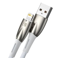 USB кабель Baseus Glimmer Series Fast Charging Data Cable USB to iP Ligtning 2.4A 1m White CADH000202