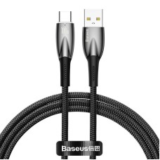 Кабель Baseus Glimmer Series Fast Charging Data Cable USB to Type-C 100W 6A 1m Black CADH000401