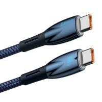 Кабель Baseus Glimmer Series Fast Charging Data Cable Type-C to Type-C 100W 5A 1m Blue CADH000703