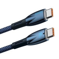 Кабель Baseus Glimmer Series Fast Charging Data Cable Type-C to Type-C 100W 5A 1m Blue CADH000703