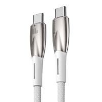 Кабель Baseus Glimmer Series Fast Charging Data Cable Type-C to Type-C 100W 5A 2m White CADH000802