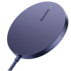 Бездротова зарядка Baseus Simple Mini 3 Magnetic Wireless Charger 15W Purple CCJJ040205