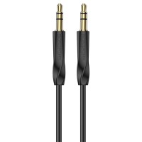 Аудіокабель AUX-кабель аудіоадаптер Borofone BL16 3.5mm to 3.5mm Black