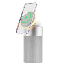 Бездротове ЗУ Wiwu Wi-W022 3 in 1 15W Wireless Charger Speaker