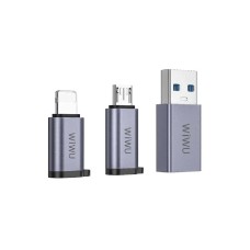 Перехідник WiWU Wi-C031 Concise Adapter Pack 3in1 Type-C to USB-A / Type-C / Lightning
