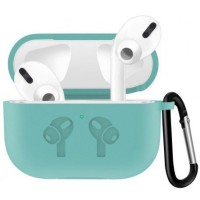 Чохол Airpods Pro 2 силіконовий LOGO 2в1(+ карабін) тех.пак Spearmint