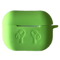 Чохол Airpods Pro 2 силіконовий LOGO 2в1(+ карабін) тех.пак Lime green