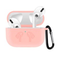 Чохол Airpods Pro 2 силіконовий LOGO 2в1(+ карабін) тех.пак Pink