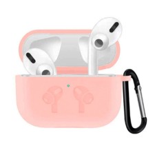 Чохол Airpods Pro 2 силіконовий LOGO 2в1(+ карабін) тех.пак Pink