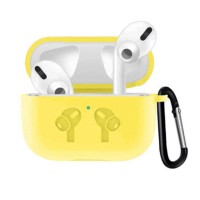 Чохол Airpods Pro 2 силіконовий LOGO 2в1(+ карабін) тех.пак Yellow