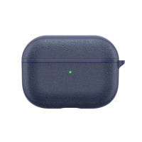 Чохол для AirPods 3 Wiwu Calfskin Genuine Leather Blue