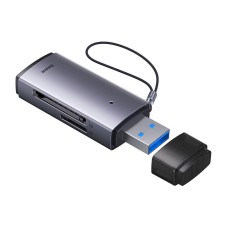 Кардрідер Baseus Lite Series USB-A to SD/TF Card Reader Grey WKQX060013