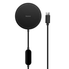 Бездротовий зарядний пристрій Baseus Simple Mini 2 Magnetic Wireless Charger 15W Black (CCJJ010001)